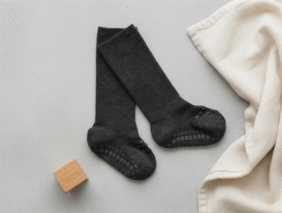GoBabyGo bamboo socks anti-slip dark grey melange