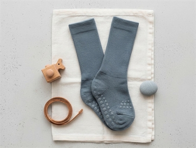 GoBabyGo bamboo socks anti-slip blue