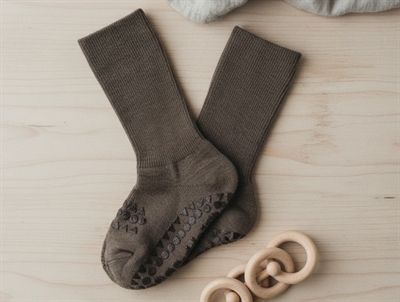 GoBabyGo socks brown melange merino wool