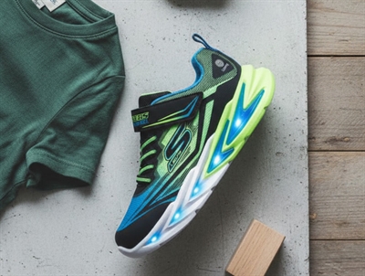 Skechers sneakers black/silver multi with lights