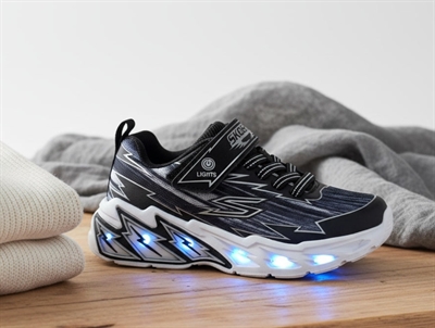 Skechers sneakers black/silver multi with lights