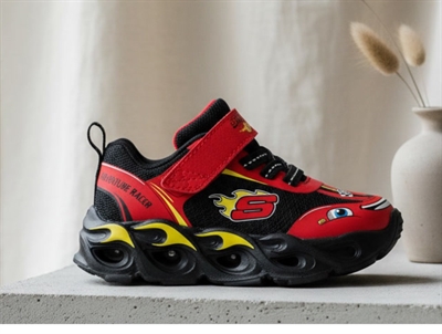 Skechers sneakers red/black lightning with lights