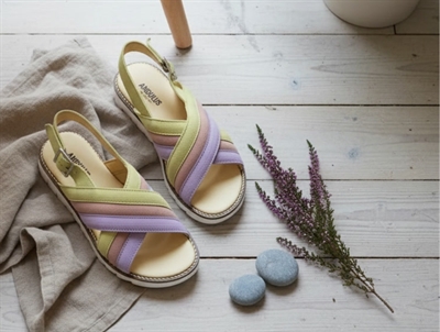Angulus lilac/peach/light yellow sandal buckle