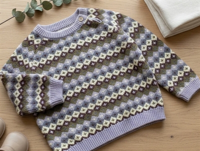 Wheat multi lavender pullover Mimi cotton