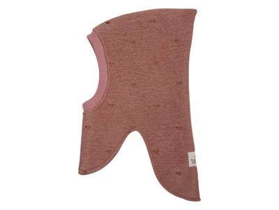 Huttelihut balaclava burlwood with heart embroidery