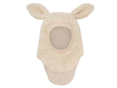 Huttelihut balaclava cement teddy wool with long ears