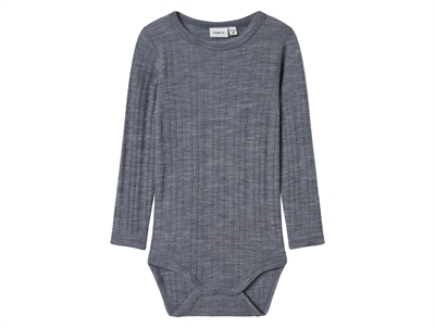 Name It bodysuit folkestone gray in merino wool