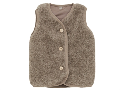 Huttelihut vest camel melange with buttons