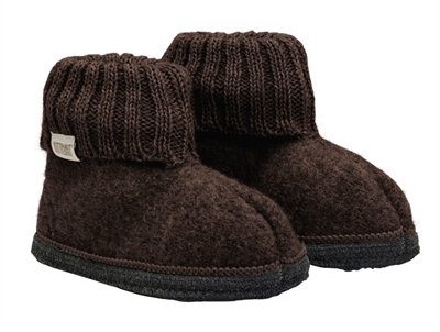 Huttelihut camel melange slippers wool felt