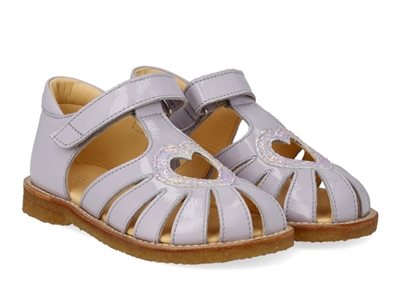 Angulus sandal purple pastel with glitter heart  
