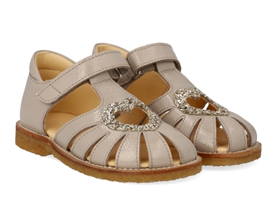 Angulus sandal purple pastel with glitter heart  