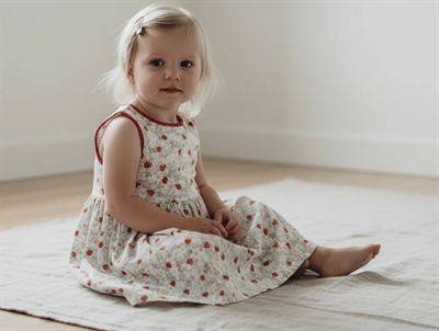 Wheat rose strawberries dress Kirsten