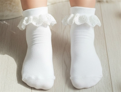 MP socks cotton with lace white