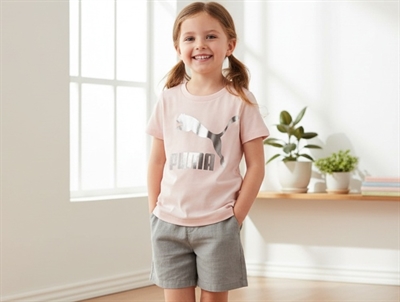 Puma rose dust t-shirt logo