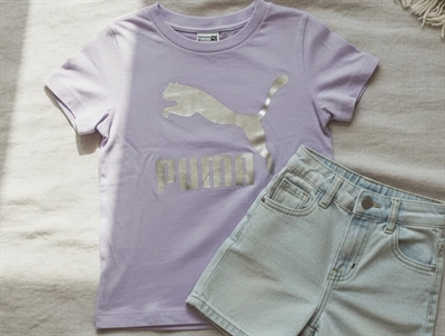 Puma vivid violet t-shirt logo