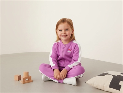 Puma sweat cardigan and pants minicats jogger opera mauve