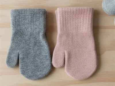CeLaVi mittens knit misty rose/grey uld/nylon (2-pack)