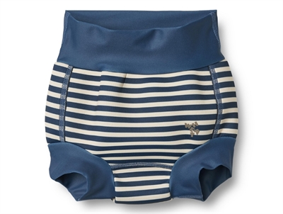 Wheat Anker baby swim trunks neoprene with blue stripes