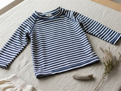 Wheat indigo stripe swimsuit Dilan UVA+UVB 40+