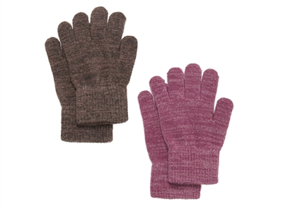 CeLaVi mellow mauve glitter wool/nylon mittens (2-pack)