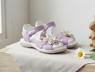 Primigi violet/cipria sandal Breeze with flower