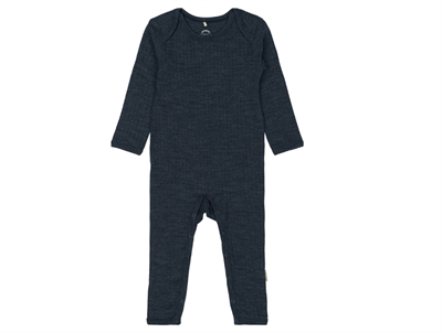 Mikk-Line jumpsuit melange blue nights in merino wool