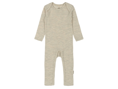 Mikk-Line jumpsuit melange offwhite in merino wool