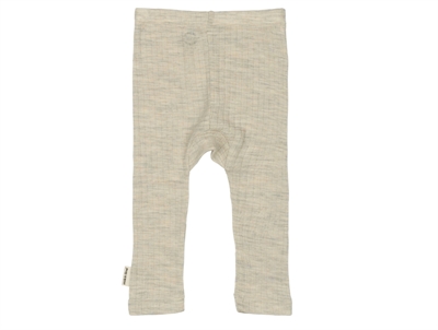 Mikk-Line leggings melange offwhite in merino wool