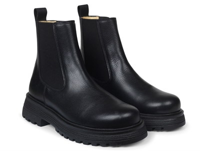 Angulus black glitter bootie with elastic