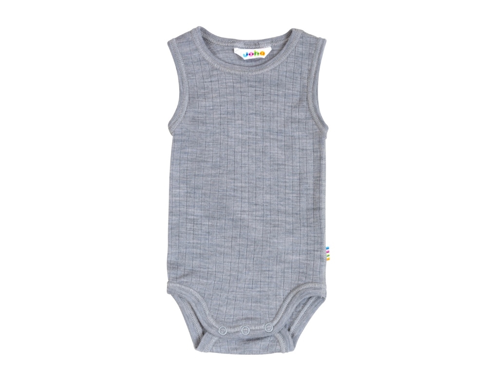Joha light grey melange body merino wool  