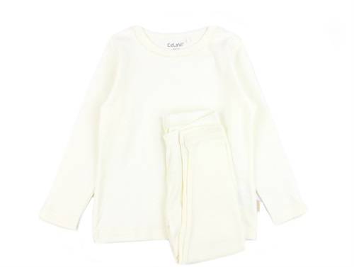 CeLaVi snow white pointelle pajamas