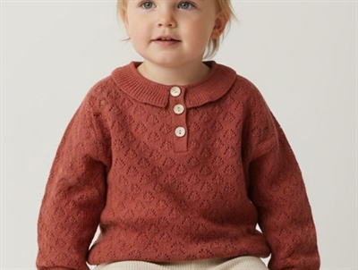 FUB blouse pointelle redwood cotton