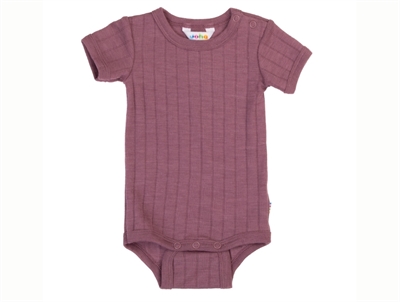 Joha heather wool/silk bodysuit with short sleeves