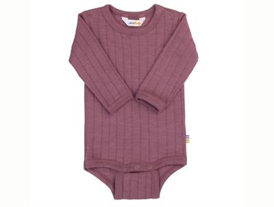 Joha heather wool/silk bodysuit with long sleeves