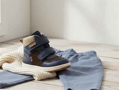 Bisgaard marine winter sneaker Matty with velcro and TEX