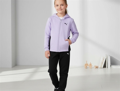 Puma black/vivid violet sweatset with bluse and pants hooded