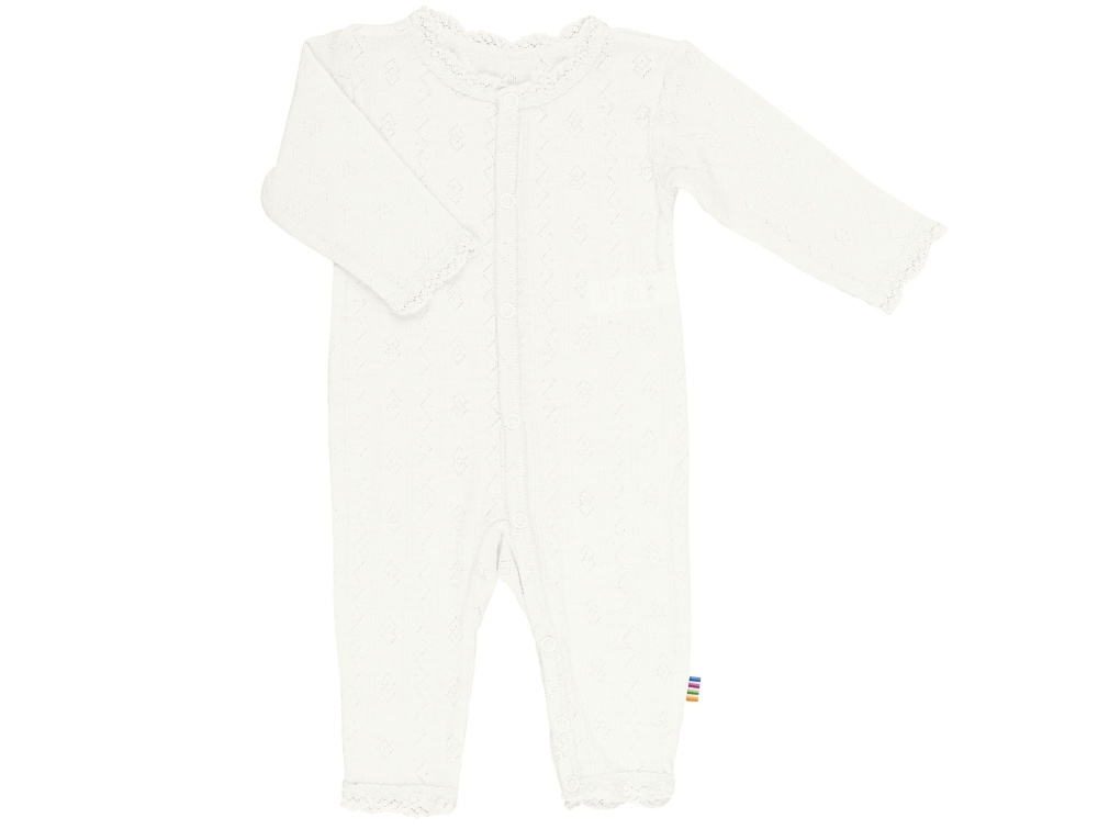 Joha natural jumpsuit merino wool/silk with lace  