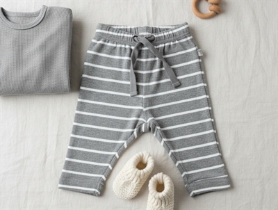 Wheat pants Nicklas melange gray stripes