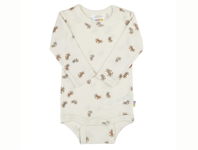 Joha off-white wool/silk bodysuit with crab print