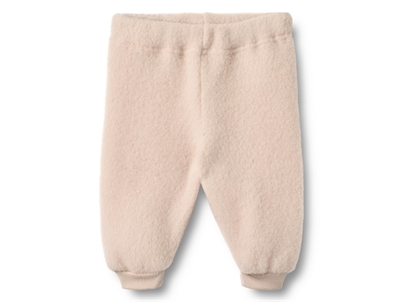Wheat Kinnie trousers pale lilac in wool fleece with elastic waist