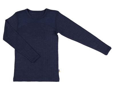 Joha navy shirt merino wool/silk  