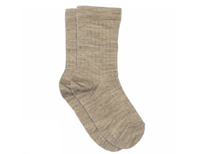MP light brown melange socks wool 