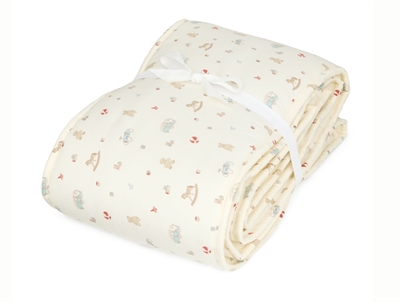 Cam Cam Copenhagen bed bumper with vintage toys print