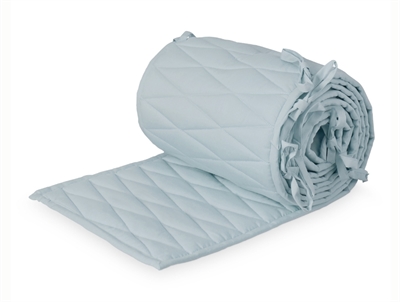 Cam Cam Copenhagen bed bumper florentine blue with harlequin quilt