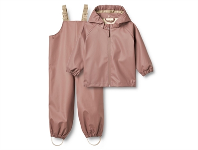 Wheat Charlie rain set dusty lilac with detachable hood