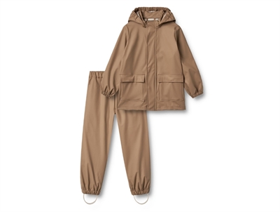 Wheat Ola rain set hazel with detachable hood