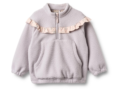Wheat Rayao fleece anorak lavender rain with ruffle