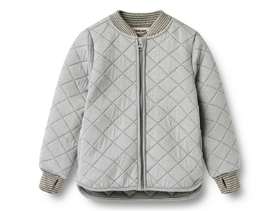 Wheat Loui thermo jacket flint melange with rib edges