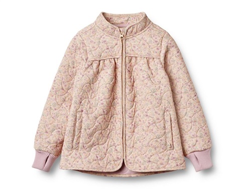 Wheat Thilde thermal jacket pansies with flowers