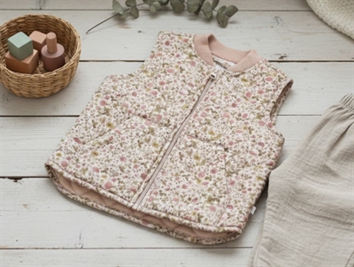 Wheat thermal waistcoat Gilet Eden watercolor flora